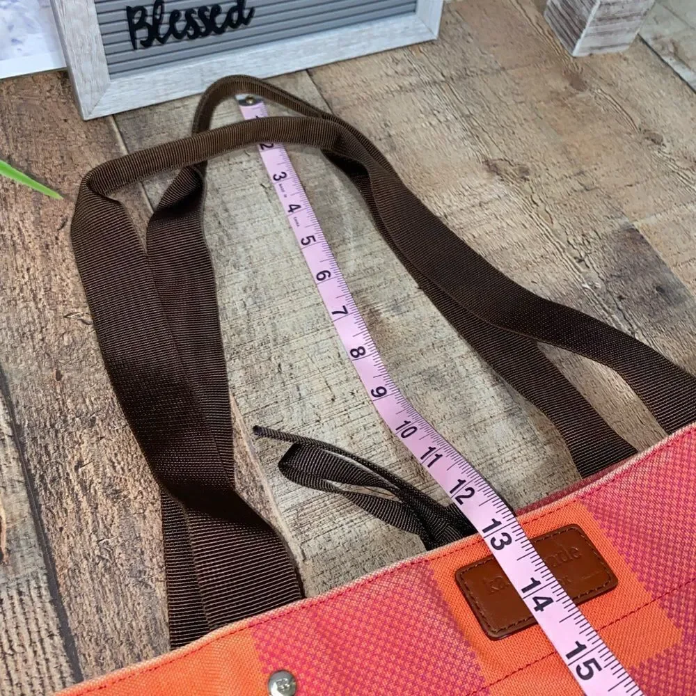 Kate Spade Pink Orange Plaid Large Victoria Baby Bag